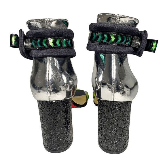 Christian Louboutin Tennis Elbow 85 PVC Ankle Strap Sandal Heels EU 36.5 US 6.5 - Picture 7 of 11